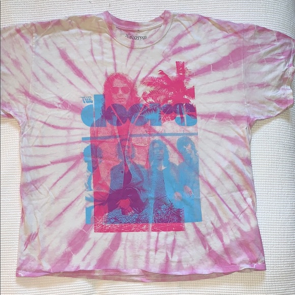 The Doors Pink and Blue Tie-Dye T-Shirt - Picture 1 of 2